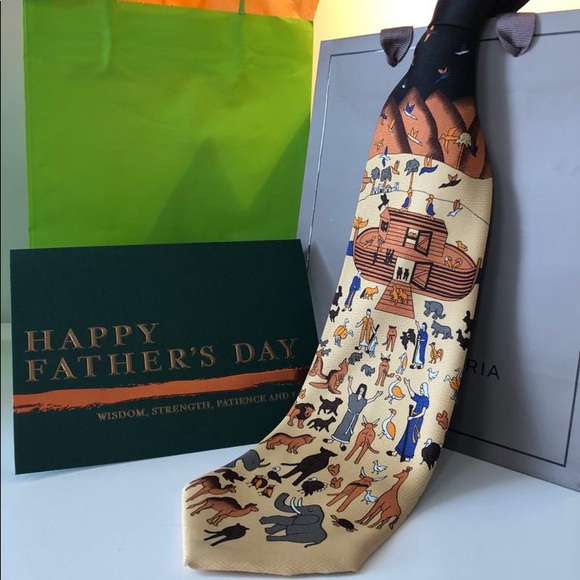 Noah’s Ark Silk Tie - Picture 4 of 4